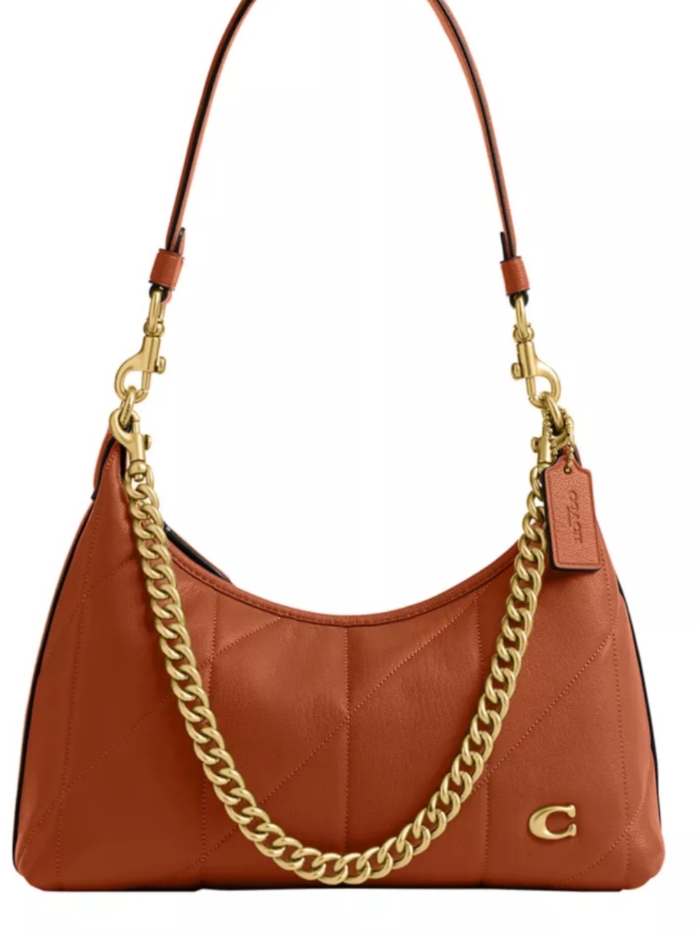 COACH Juliet Quilted Shoulder Bag 25 in Amber Brown NWOT/PRICE FIRM